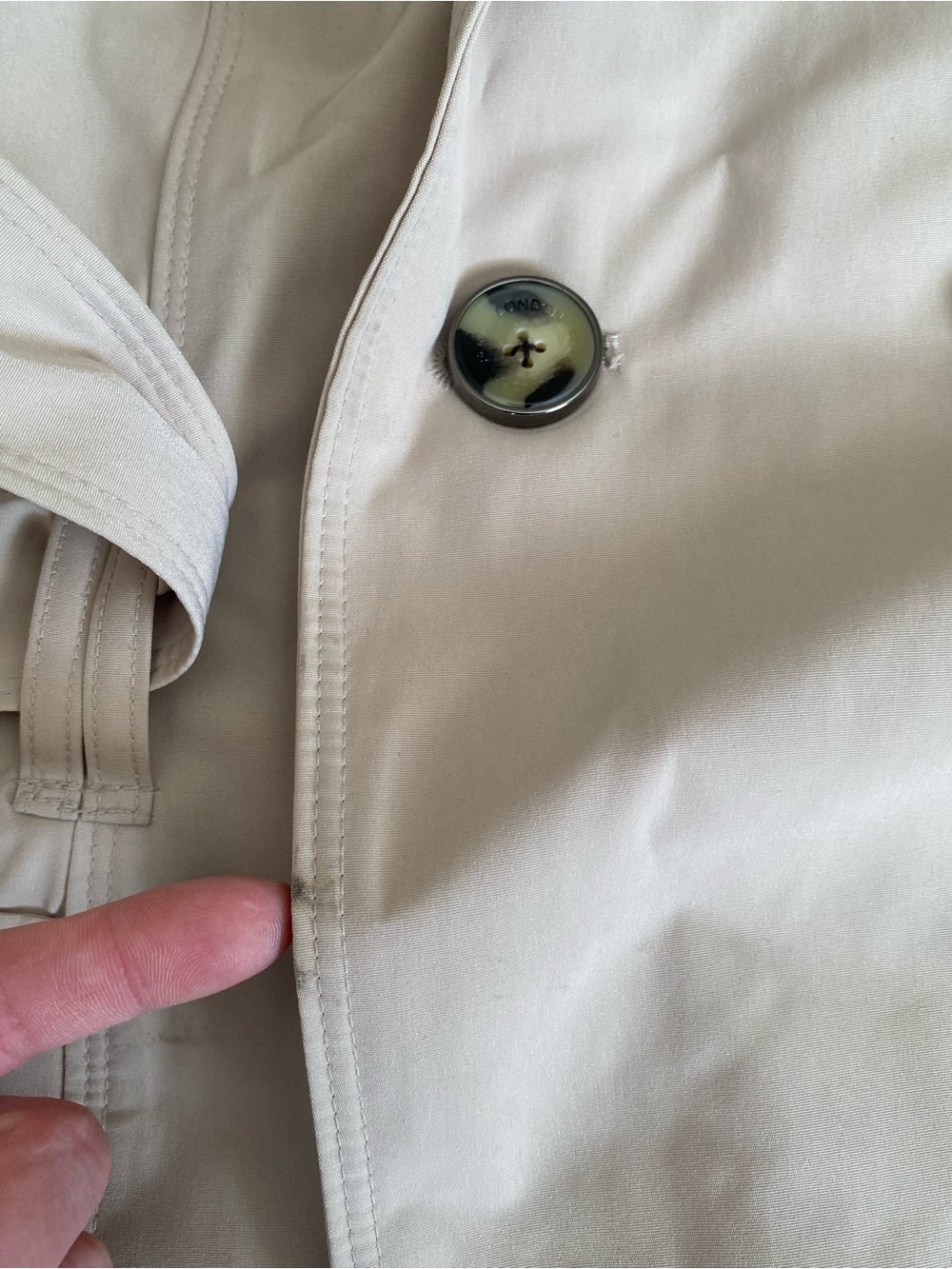 London Fog Cream Trench Coat - Picture 15 of 15